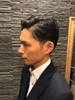 ミディアム パーマ メンズ HIRO GINZA BARBER SHOP 大阪所属・木村 りきのヘアスタイル