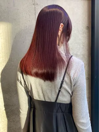 セミロング カラー レイヤー/柔色 カラー/SAkiのヘアスタイル