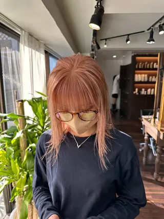 ミディアム カラー ワンホンヘア ケラチン/Kaitoのヘアスタイル