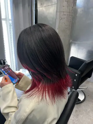 セミロング カラー 個性派ウルフ/メンズ /ブリーチ/渋谷のヘアスタイル