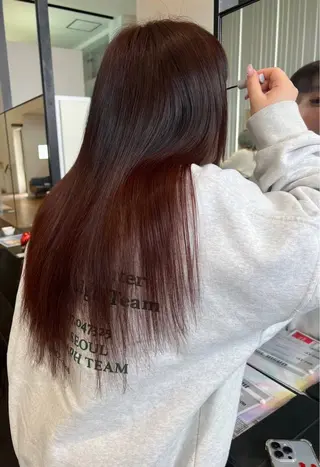 ロング カラー 中村 彩奈のヘアスタイル