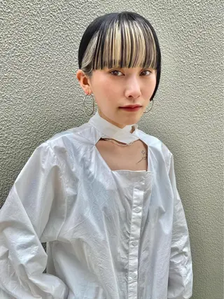 ミディアム カラー 似合わせカラーパーマ 🌿kitin米川のヘアスタイル