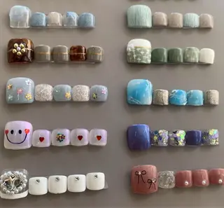 ネイル Kaka_ パラジェル、長さだしのネイルデザイン