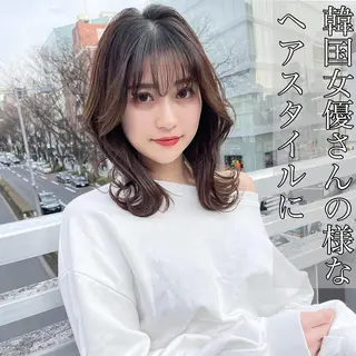 ミディアム 山本翔一郎 韓国顔周りレイヤーのヘアスタイル