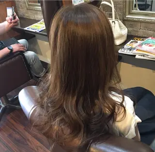 セミロング カラー パーマ HairDesign Azurのヘアスタイル