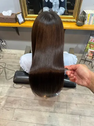 ロング パーマ 渡辺俊介 暗髪カラー /美髪矯正/髪質改善のヘアスタイル