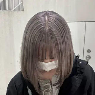 ミディアム カラー 🍎ハイトーン/ 透明感カラー🍎リオのヘアスタイル