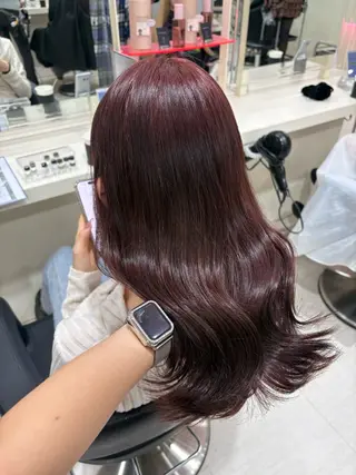 セミロング カラー ヘアアレンジ 💟RINNA 艶カラー💟のヘアスタイル