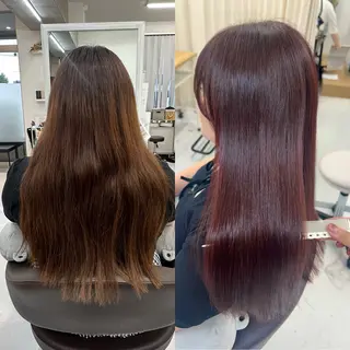 ロング 山崎結菜 🫧透明感カラーのヘアスタイル