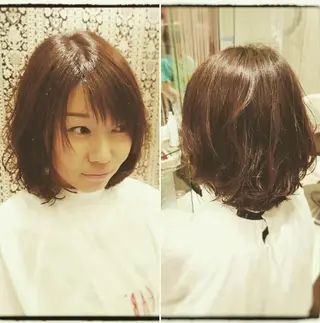 ショート パーマ カラー 秋山 幸太のヘアスタイル