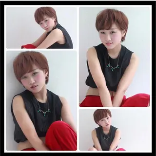 ショート カラー 高木 麻知子のヘアスタイル