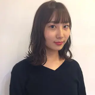 ミディアム カラー 日々所属・谷 大地のヘアスタイル