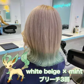 ミディアム カラー ブリーチカラー 🩵MIZUKIのヘアスタイル