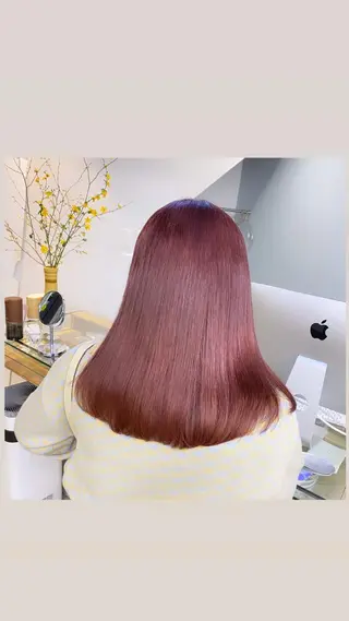 ロング カラー パーマ ヘアアレンジ ネイル マツエク・マツパ アイブロウ 暖色系/透明感 治野心のヘアスタイル