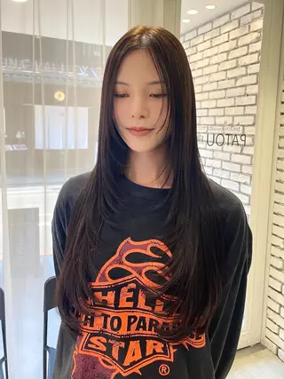 ロング 韓国風レイヤーカット 🇰🇷yumiのヘアスタイル