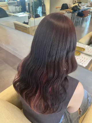 セミロング カラー 柿添 莉央のヘアスタイル