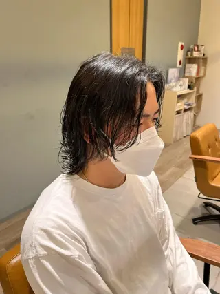 ミディアム パーマ メンズ tata所属・メンズカット/ 外国人風/小嶺佑介のヘアスタイル