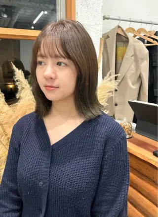 ミディアム ショートボブ／川崎 子安健太のヘアスタイル