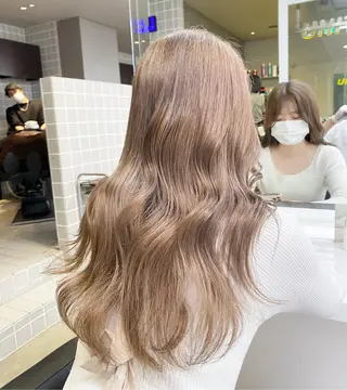 セミロング カラー 韓国/トレンド レイヤー【101】のヘアスタイル