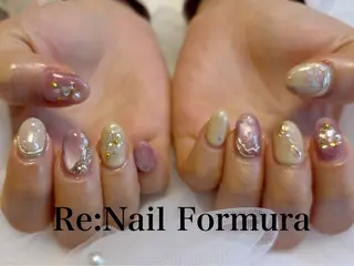 ミディアム Re:Nail Formula所属・kido chieのネイルデザイン