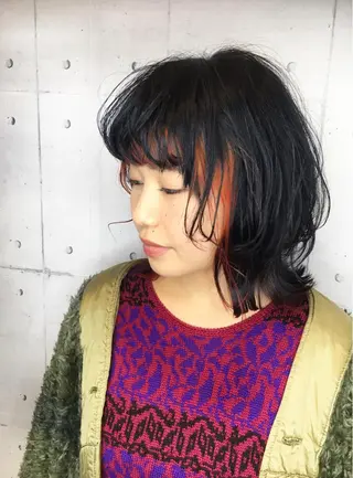 ミディアム カラー 韓・中華美女ヘア 🇰🇷×🇨🇳のヘアスタイル