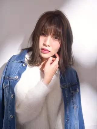 ミディアム カラー パーマ 【髪質改善師】 鈴木伸之介のヘアスタイル