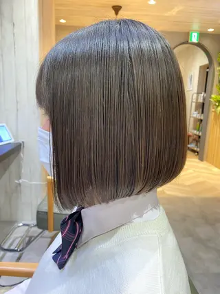 ミディアム noah rance  池袋所属・✨似合わせボブ✨ 縮毛矯正のヘアスタイル