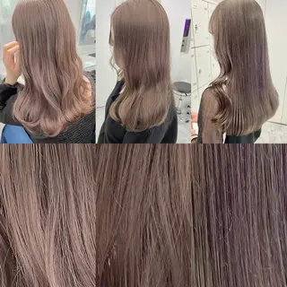 ロング カラー 🩷モテ髪＆透明感 🩷ミルクティー🩷のヘアスタイル