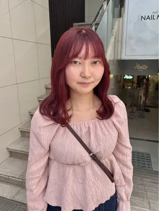 ミディアム カラー くさかみさき🌼暖色 /耳つぼ/オタク🌼のヘアスタイル