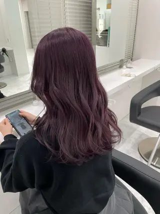 セミロング カラー ヘアアレンジ 髪質改善/ハイトーン /新宿/Takutoのヘアスタイル