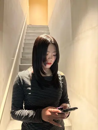 セミロング 北尾 斗唯のヘアスタイル