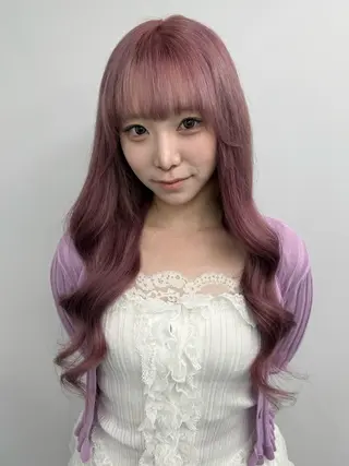 ロング カラー 𝙃𝘼𝙍𝙐🎀 韓国×エクステのヘアスタイル