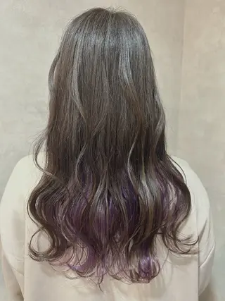 ロング 髪質改善デザインカラ ー/ヒロイケカズマサのヘアスタイル