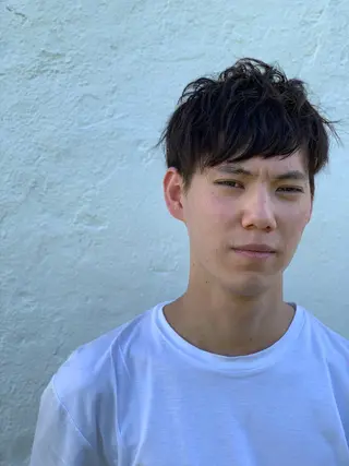 メンズ 上石神井メンズパーマ 飯田徹のヘアスタイル