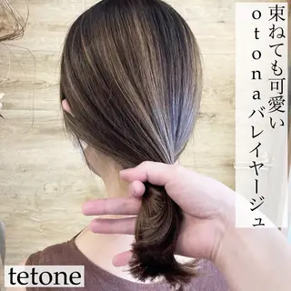 ミディアム カラー テトネ タカシのヘアスタイル