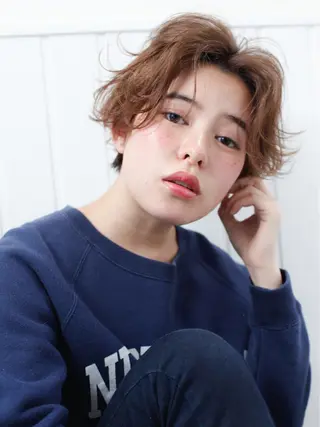 ショート カラー パーマ×ウルフカット koya☆のヘアスタイル