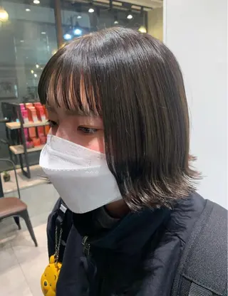 ミディアム カラー ショート・ボブ 🌈chinaのヘアスタイル