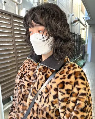 ショート カラー パーマ 銀座No.1髪質改善 縮毛矯正/本木のヘアスタイル