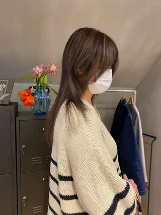 カラー アカリ /パーマスタイルのヘアスタイル