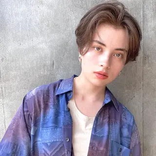 ショート カラー パーマ ヘアアレンジ 【ダメージレス施術】 【透明感】北村 拓也のヘアスタイル