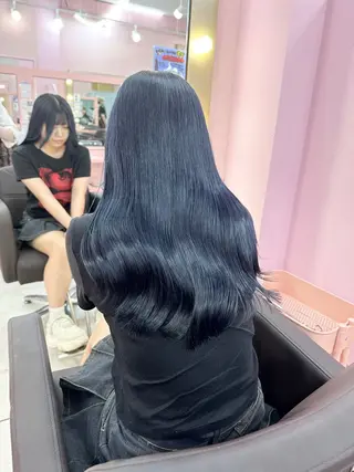 セミロング カラー ❄️💛エクステ ブリーチ❄️yukiのヘアスタイル