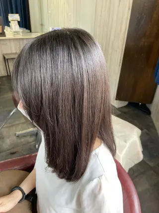 セミロング カットパーマ✂️ 小坂田玲亜のヘアスタイル