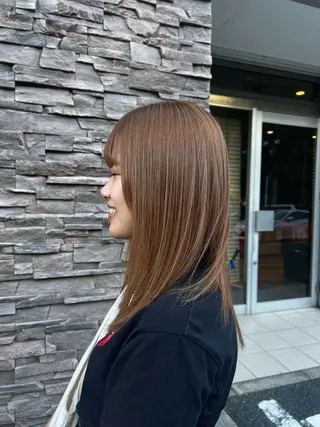 セミロング カラー れいな🌼 ボブ・艶カラー🌼のヘアスタイル