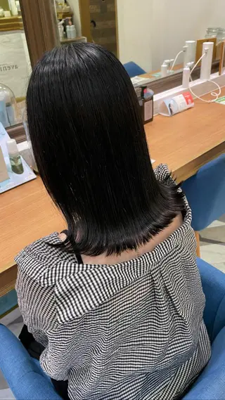ミディアム Misaki /ボブ/縮毛矯正のヘアスタイル