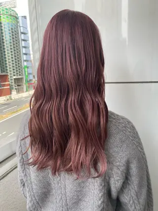 セミロング カラー ヘアアレンジ 福壽 優奈のヘアスタイル