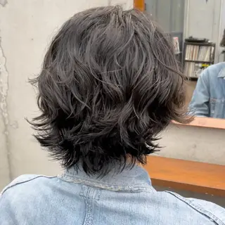 ショート パーマ メンズ ✂︎ウルフ・ショート ✂︎MIKUNIのヘアスタイル