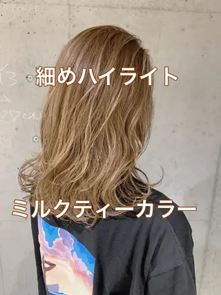 セミロング カラー パルタージュ大宮East所属・✨森下 直弥✨ 店長🤩のヘアスタイル