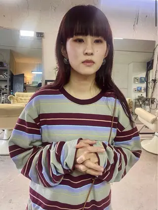 セミロング カラー MIKU 岡山／倉敷／カットのヘアスタイル