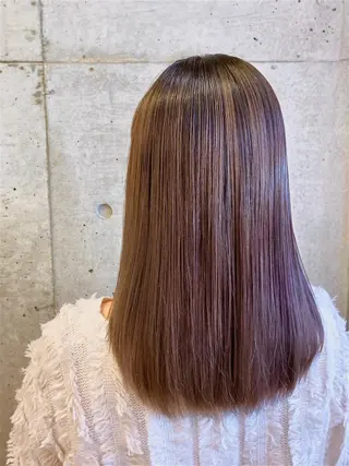 セミロング カラー 大栗 佑也  髪質改善のヘアスタイル