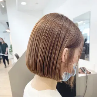 ショート カラー メンズ キッズ ネイル ボブ、縮毛矯正👑 心斎橋/高城涼也のヘアスタイル